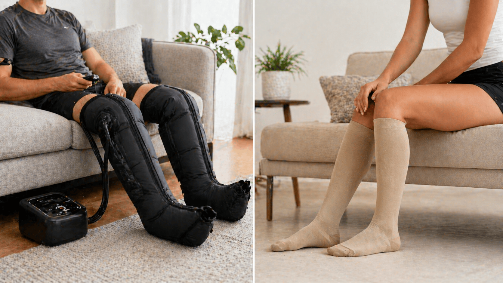 Compression boots or compression socks